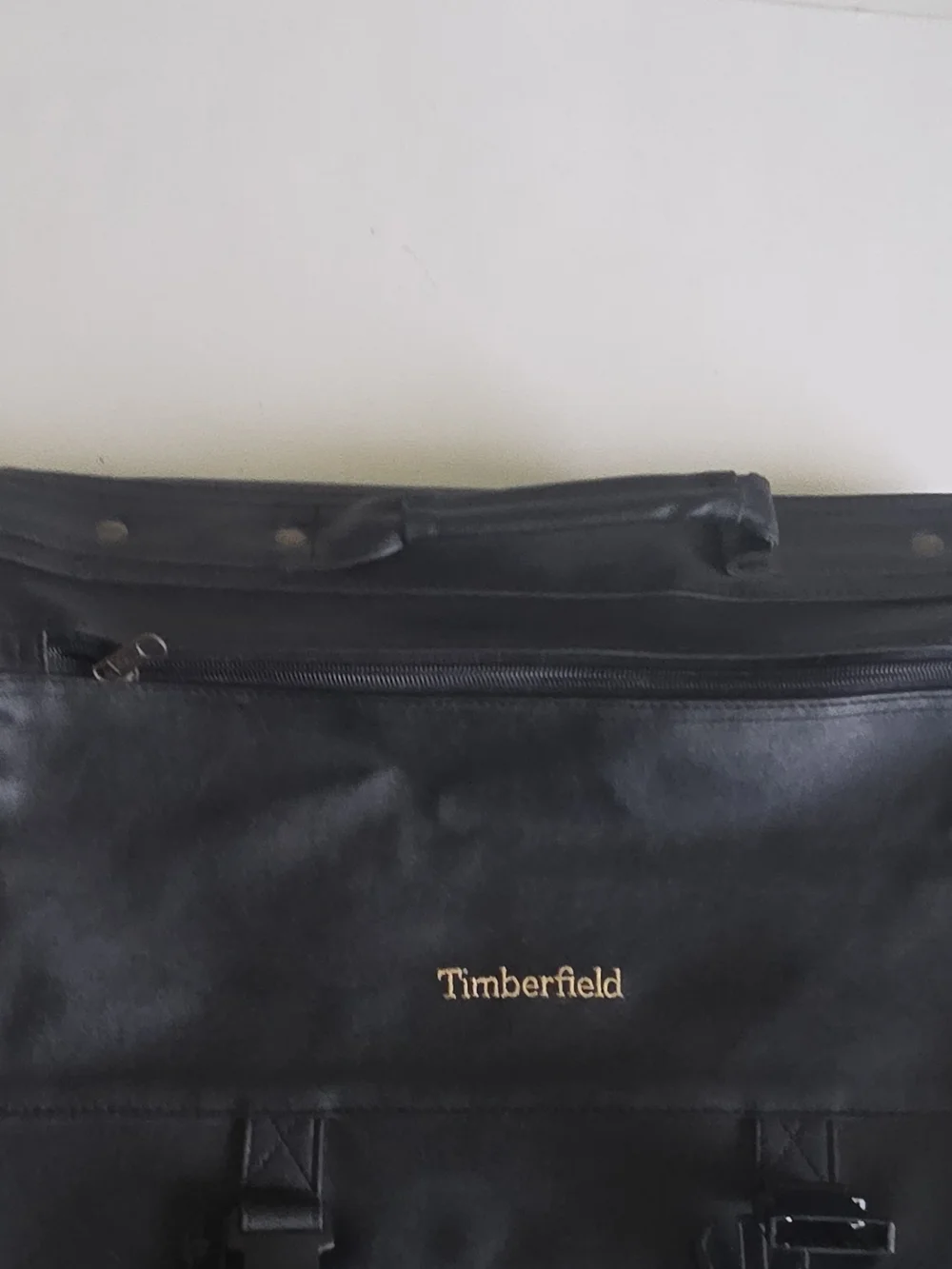 Black Leather Briefcase Messenger Bag for Men